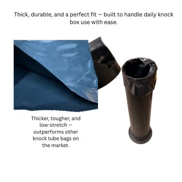 Knockout Tube Bag – Heavy-Duty, Barista-Grade Coffee Waste Bin Liner- 8 individual bags or 1 roll of 100 bags
